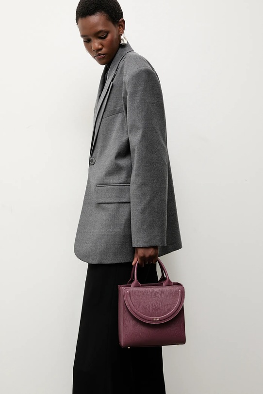 Bonded by Answear.LAB & LOBOS torebka skórzana MIDI Q z przypinką ARCO