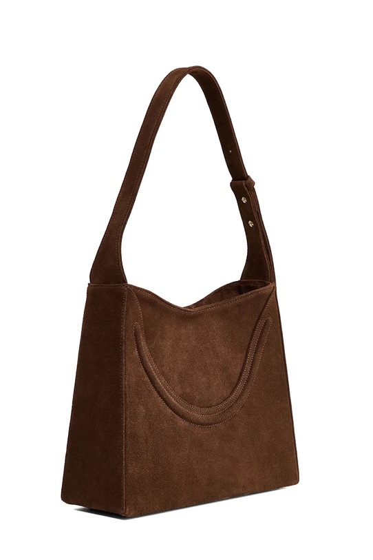 Akcesoria Bonded by Answear.LAB & LOBOS torebka zamszowa BERGAMO brązowy