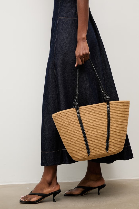 Τσάντα παραλίας Answear.LAB υφασμάτινο μπεζ WS26-TOD059