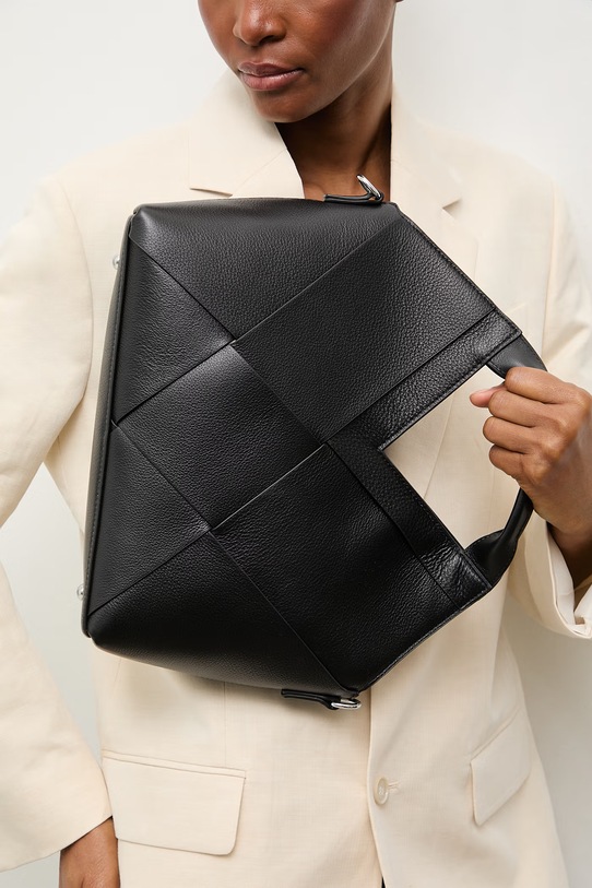 Kožená kabelka Answear.LAB usňová koža čierna QL.2.cjk