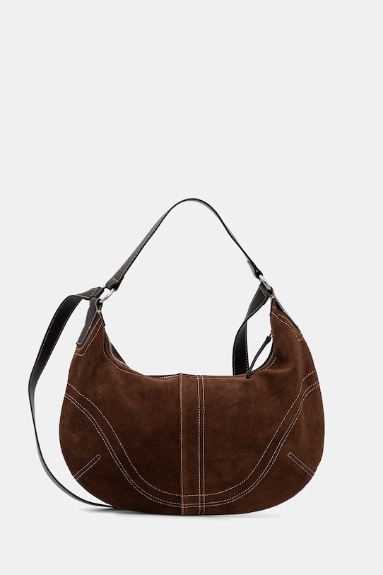 Answear.LAB torebka zamszowa nie mieści A4 brązowy YY.2.cjk