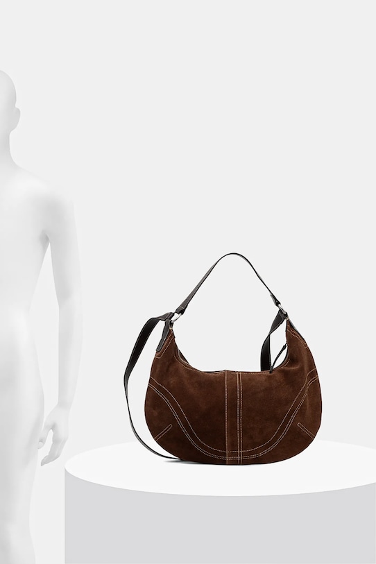 Answear.LAB torebka zamszowa YY.2.cjk brązowy