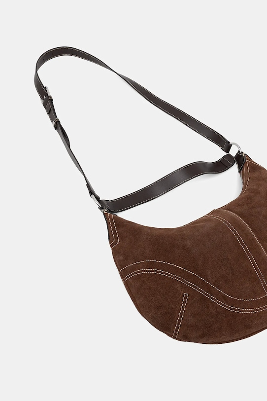 Akcesoria Answear.LAB torebka zamszowa YY.2.cjk brązowy