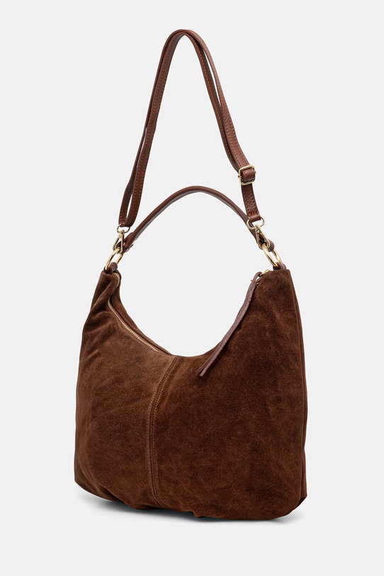 Akcesoria Answear.LAB torebka zamszowa c00077.ISR brązowy