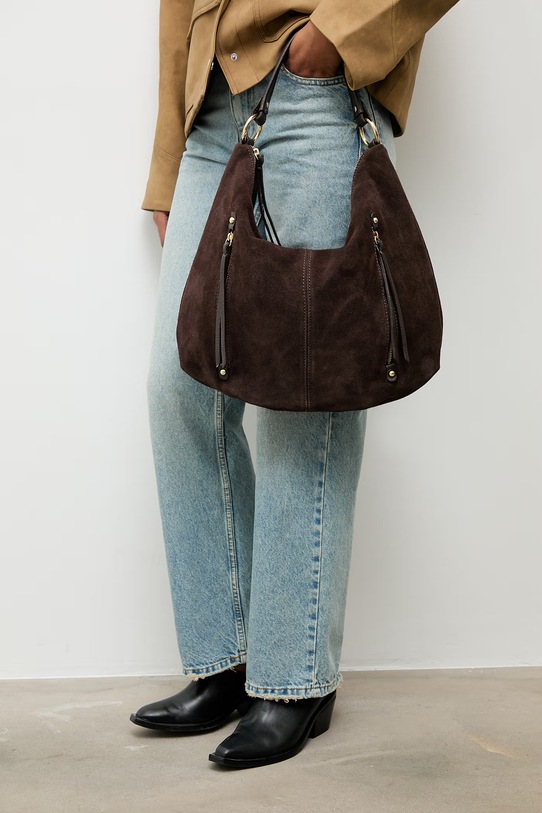 Answear.LAB velúr táska nappa bőr barna WS26-TOD076