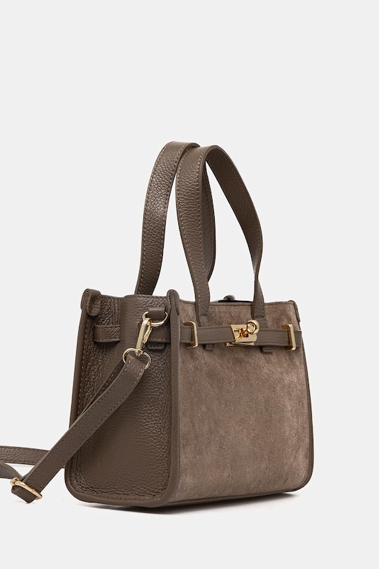 Answear.LAB torebka skórzana c00081.ISR brązowy WS26