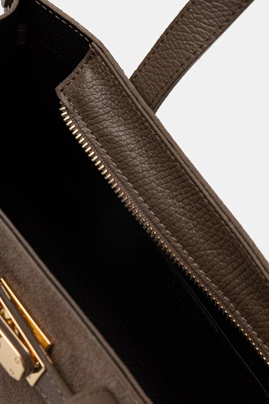 Answear.LAB torebka skórzana c00081.ISR brązowy