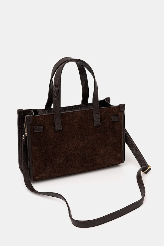 Akcesoria Answear.LAB torebka skórzana c00081.ISR brązowy