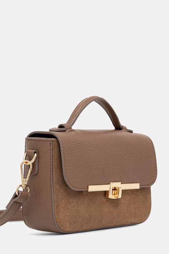 Answear.LAB torebka skórzana a00074.ISR brązowy WS26