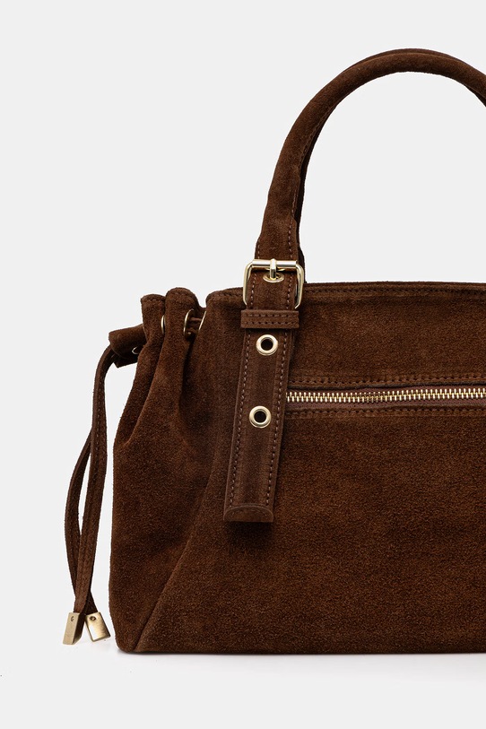 Akcesoria Answear.LAB torebka zamszowa c00058.ISR brązowy
