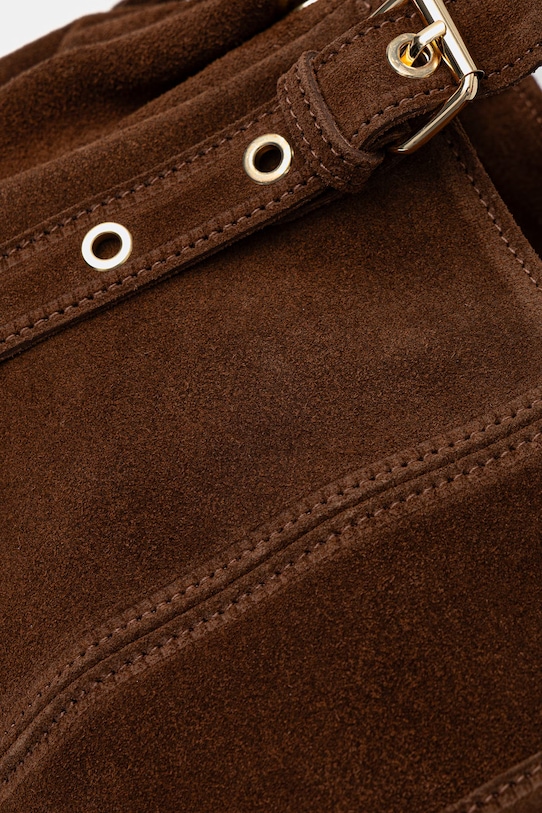 Answear.LAB torebka zamszowa brązowy c00058.ISR