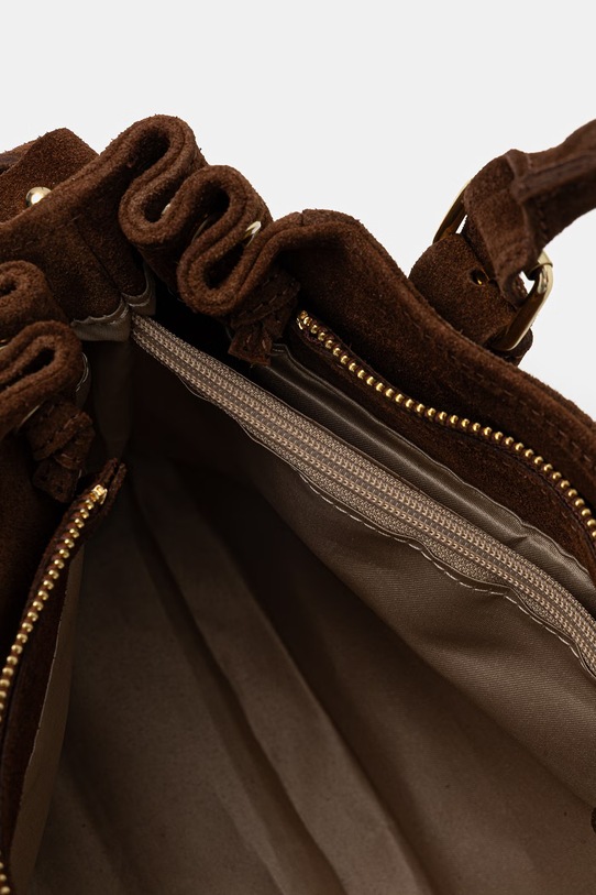 Answear.LAB torebka zamszowa c00058.ISR brązowy