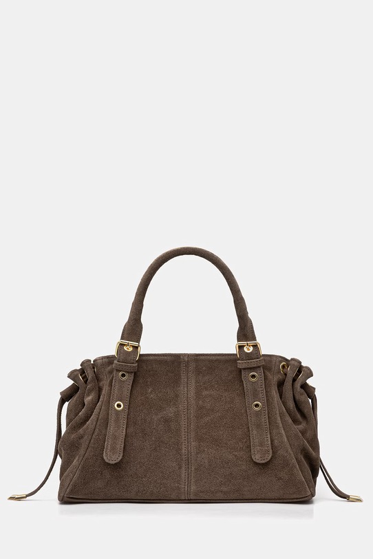 Answear.LAB torebka zamszowa nie mieści A4 brązowy c00058.ISR