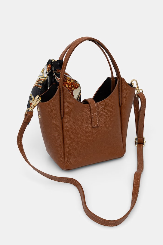 Akcesoria Answear.LAB torebka skórzana a00014.ISR brązowy