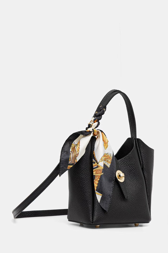 Answear.LAB torebka skórzana a00014.ISR czarny WS26