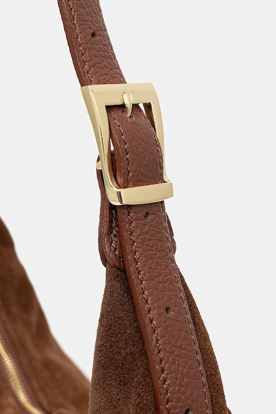 Answear.LAB torebka zamszowa brązowy mlp134h03.isr