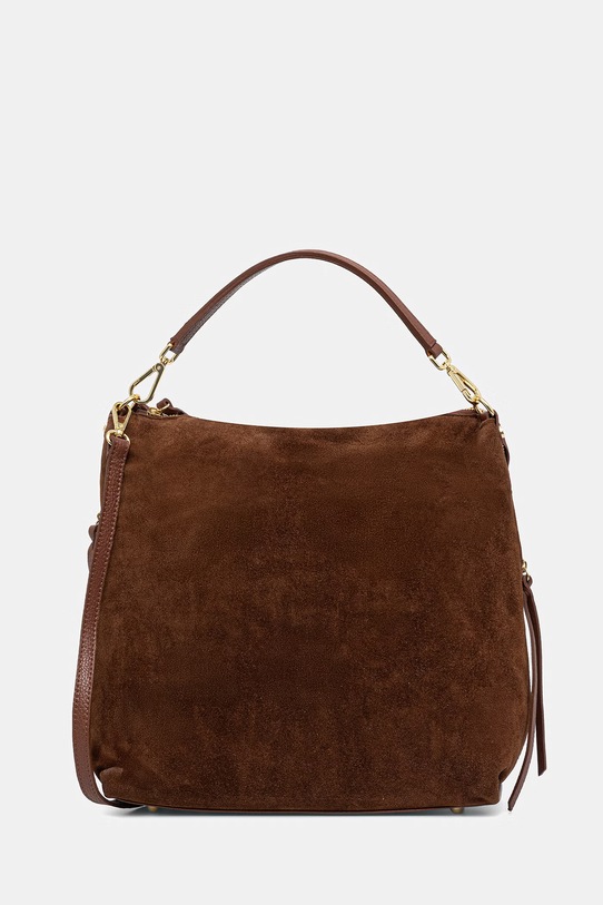 Answear.LAB torebka zamszowa skóra licowa brązowy MBP148HO3