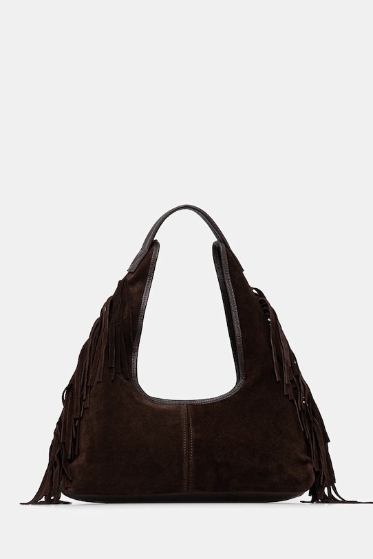 Answear.LAB torebka skórzana nie mieści A4 brązowy 1455.hak