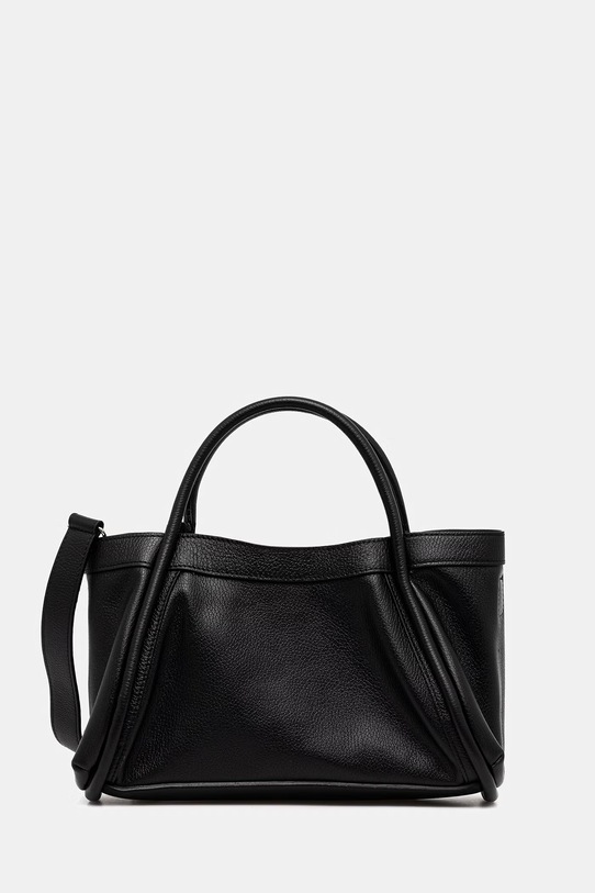 Answear.LAB torebka skórzana skóra licowa czarny 1213.iak