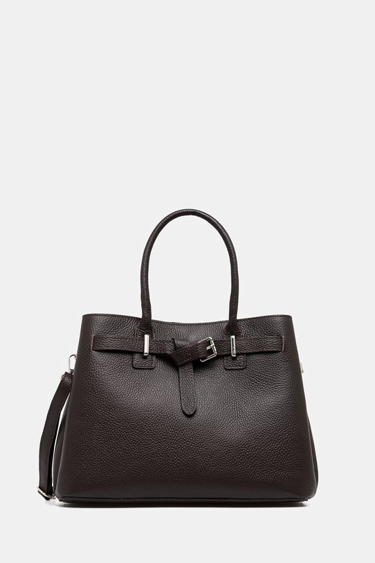 Answear.LAB torebka skórzana skóra licowa brązowy el108.iak