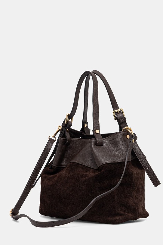 Akcesoria Answear.LAB torebka zamszowa feb0205.iak brązowy