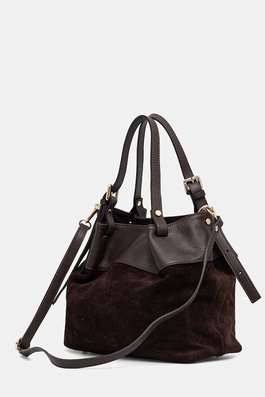 Akcesoria Answear.LAB torebka zamszowa feb0205.iak brązowy