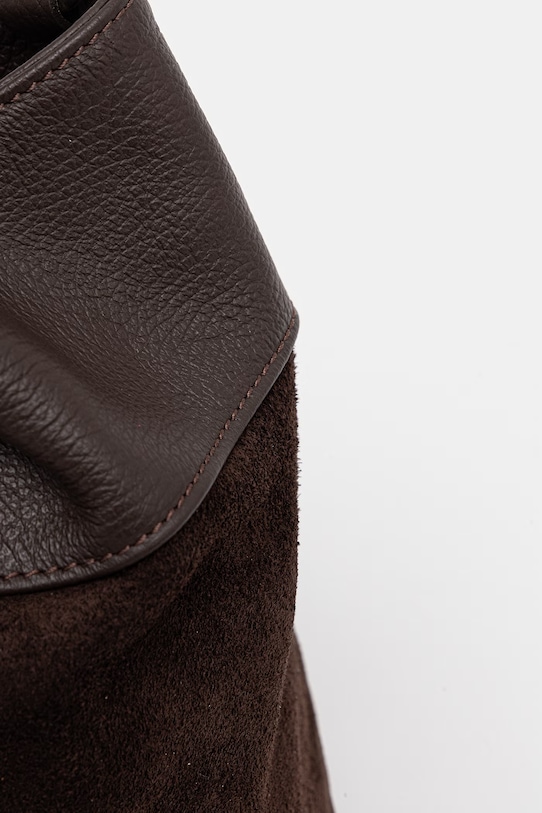 Answear.LAB torebka zamszowa brązowy feb0205.iak