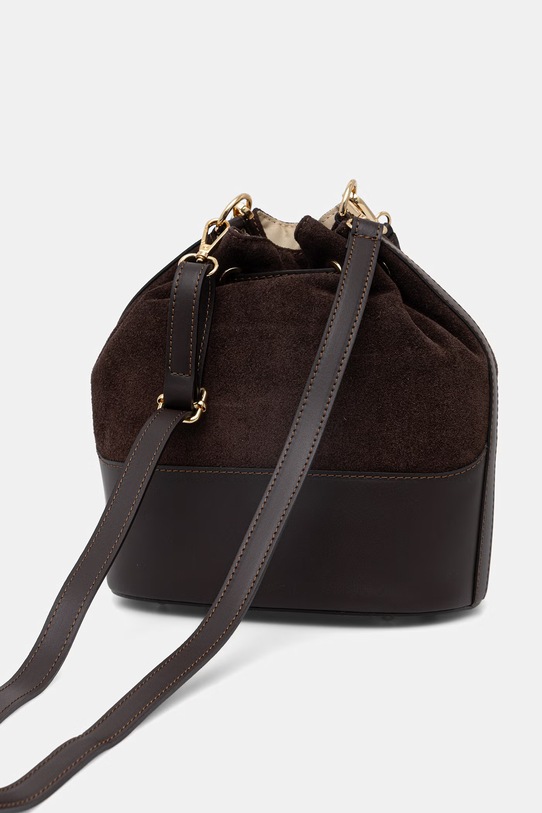 Answear.LAB Torebka worek damskie zamszowe brązowy WS26-TOD102