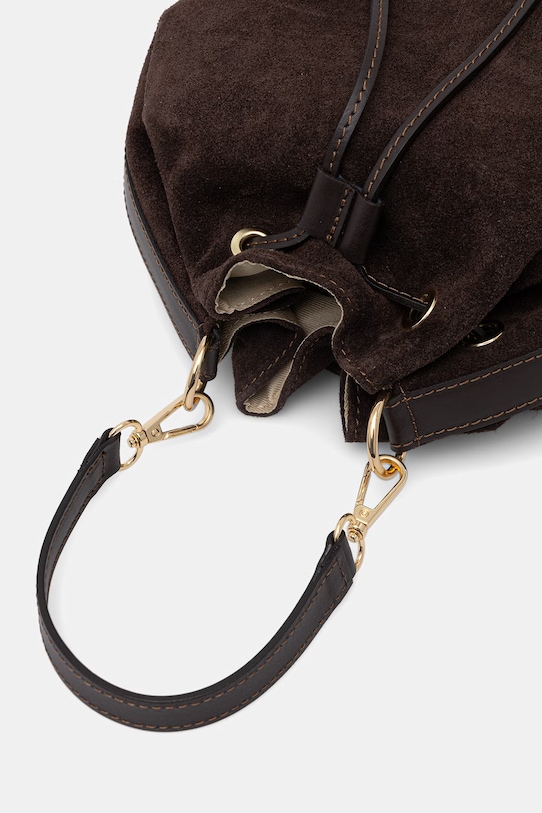 Answear.LAB Torebka worek damskie zamszowe WS26-TOD102 brązowy