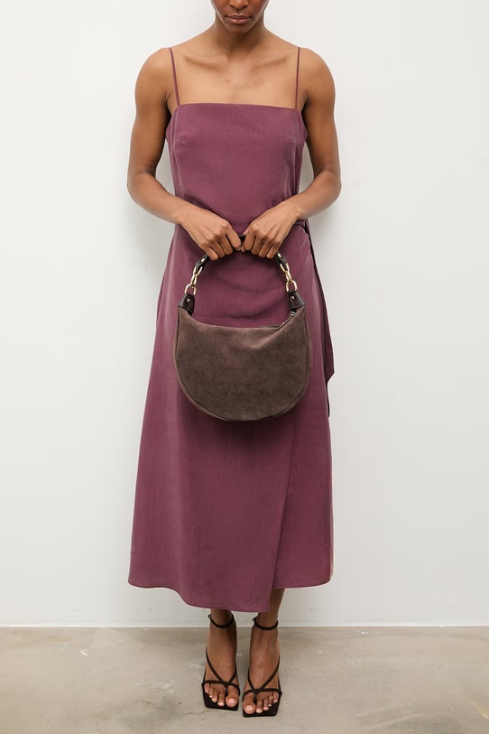 Semišová kabelka Answear.LAB semišová koža hnedá qlb0201.iak