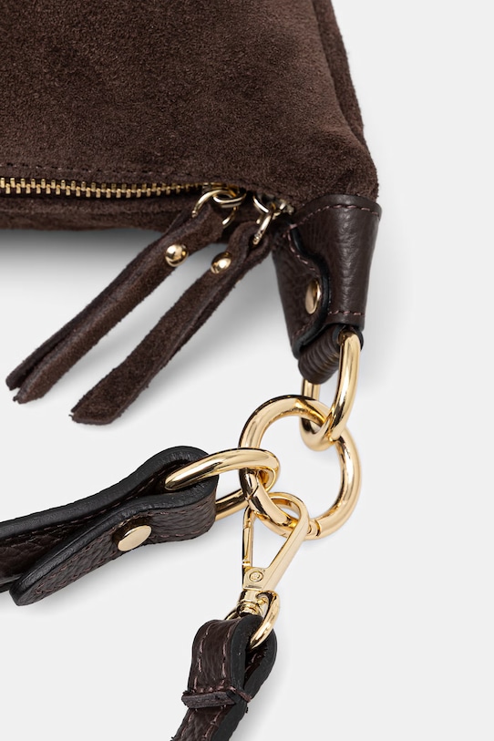 Answear.LAB torebka zamszowa brązowy qlb0201.iak