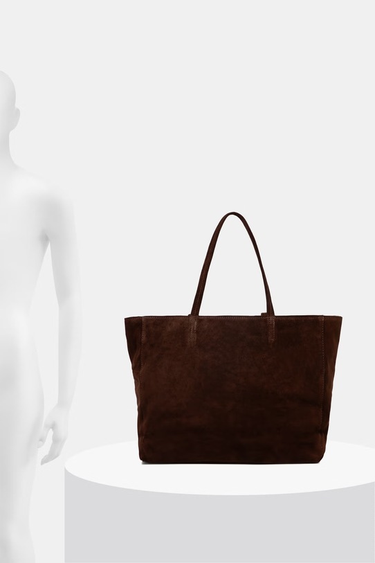 Answear.LAB geantă shopper pentru femei, din piele întoarsă ANS0755.podszewka.hak