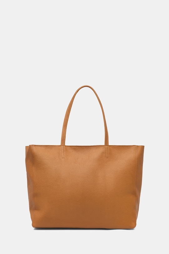 Answear.LAB torebka shopper damska skórzana brązowy 755.podszewka.hak