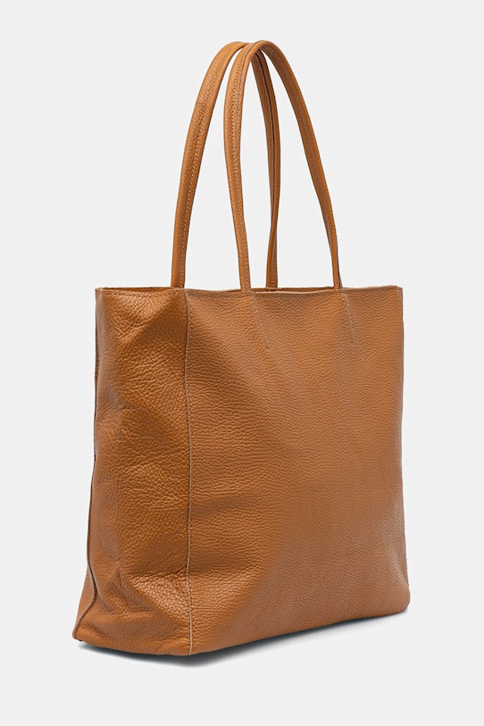 Answear.LAB torebka shopper damska skórzana 755.podszewka.hak brązowy WS26