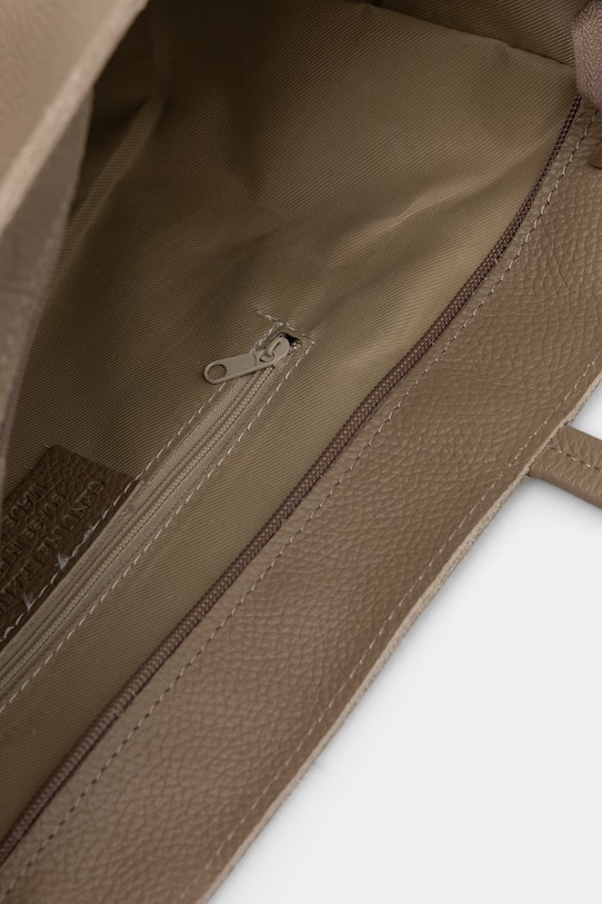 Answear.LAB kabelka typu shopper dámska kožená 755.podszewka.hak hnedá