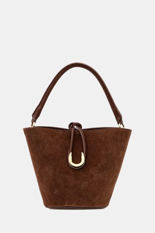 Answear.LAB сумка-шкатулка для женщин из замши коричневый 1457.hak