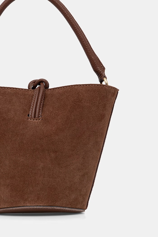 Аксессуары Answear.LAB сумка-шкатулка для женщин из замши 1457.hak коричневый