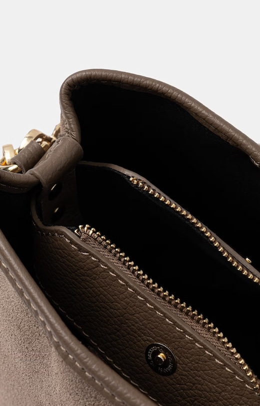 Answear.LAB torebka worek damska zamszowa WS26-TOD130 brązowy