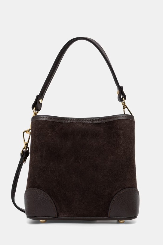 Answear.LAB torebka worek damska zamszowa brązowy WS26-TOD130