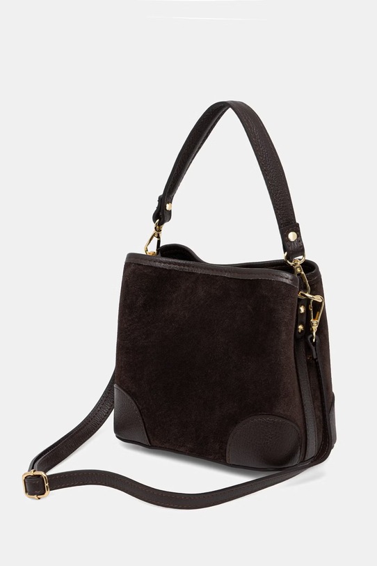 Akcesoria Answear.LAB torebka worek damska zamszowa WS26-TOD130 brązowy