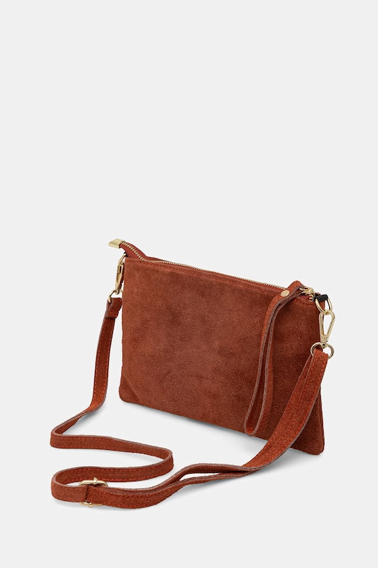 Akcesoria Answear.LAB torebka crossbody damska zamszowa WS26-TOD131 pomarańczowy