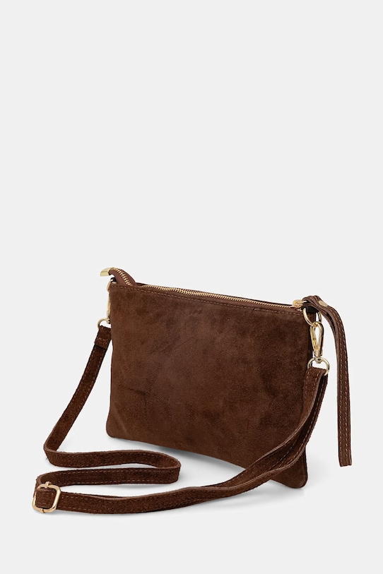 Akcesoria Answear.LAB torebka crossbody damska zamszowa WS26-TOD131 brązowy
