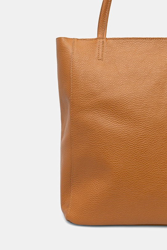 Аксесуари Answear.LAB сумка-шопер жіноча шкіряна m.075.podszewka.hak коричневий