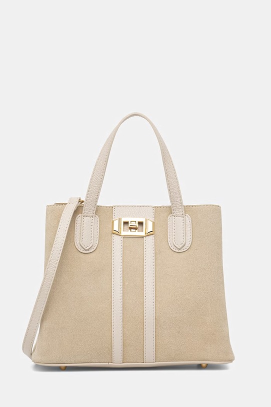 Answear.LAB aktówka damska zamszowa beżowy WS26-TOD163