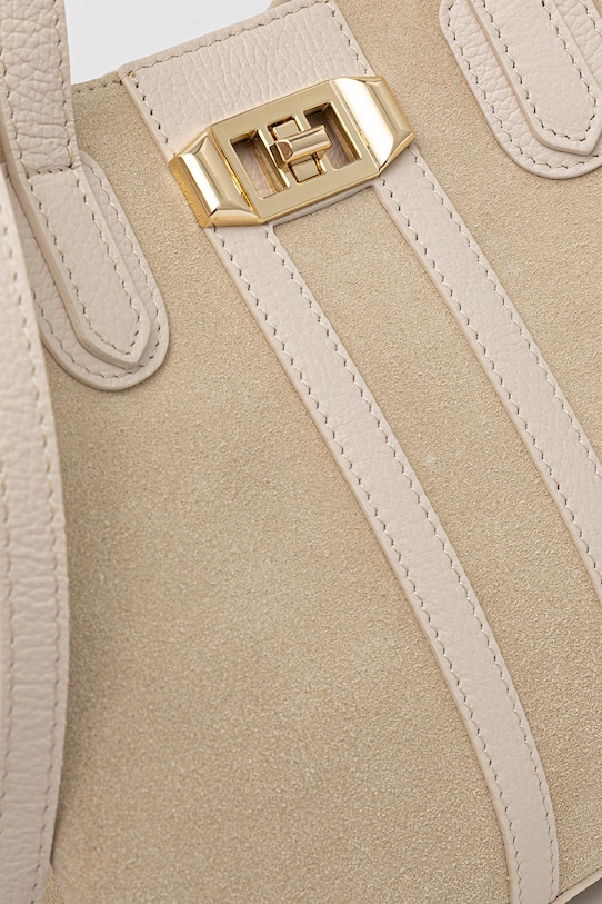 Answear.LAB aktówka damska zamszowa beżowy WS26-TOD163