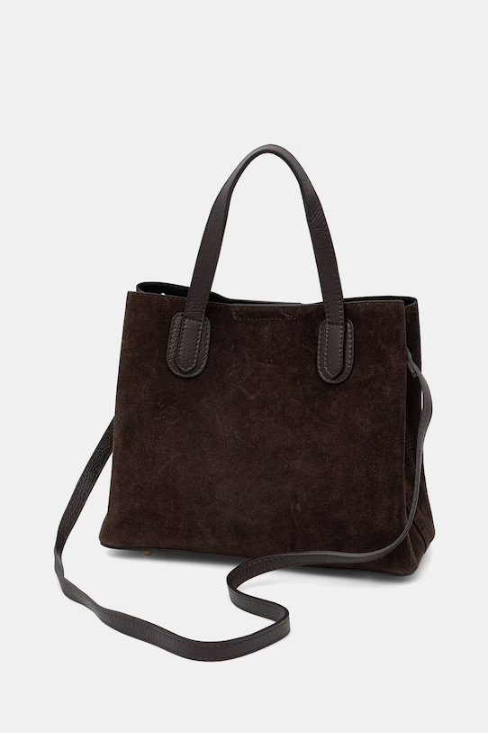 Akcesoria Answear.LAB Aktówka damska zamszowa WS26-TOD163 brązowy