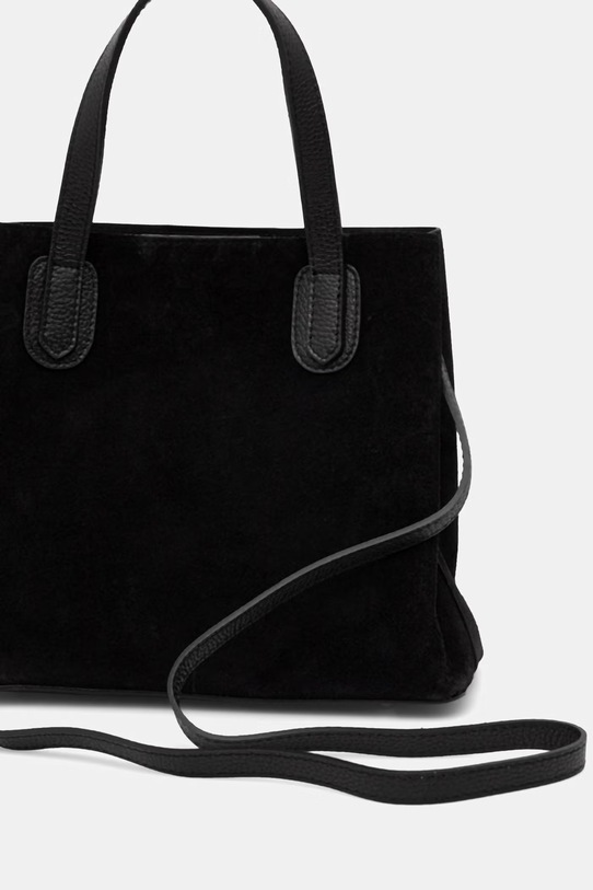 Akcesoria Answear.LAB aktówka damska zamszowa WS26-TOD163 czarny