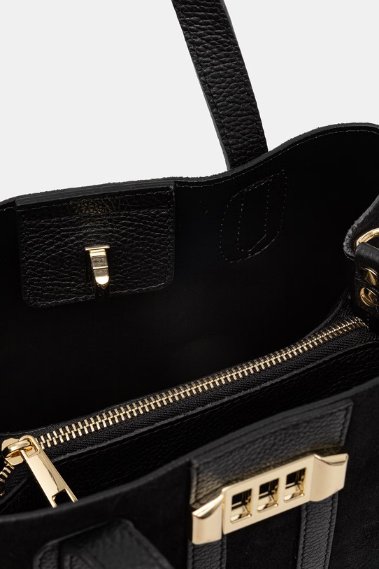 Answear.LAB aktówka damska zamszowa WS26-TOD163 czarny