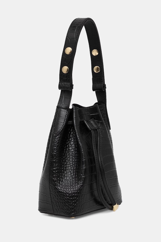 Answear.LAB torebka worek damska skórzana a00102 czarny WS26