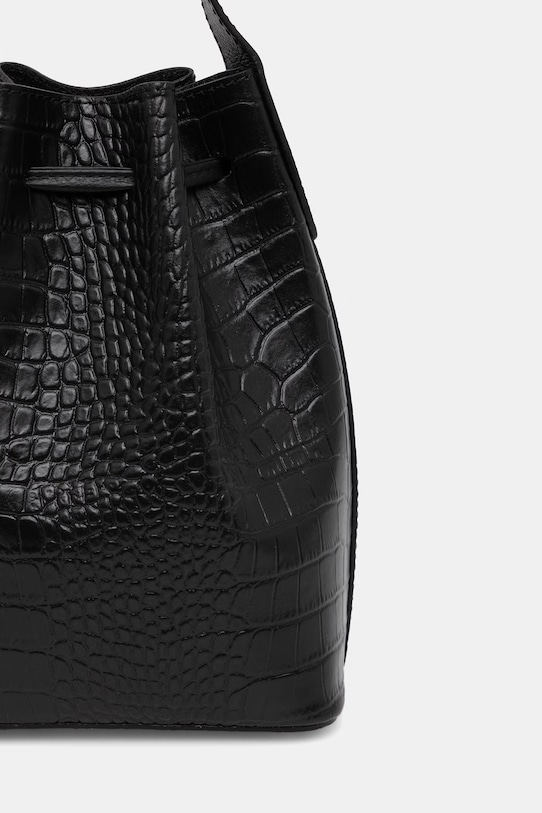 Akcesoria Answear.LAB torebka worek damska skórzana a00102 czarny